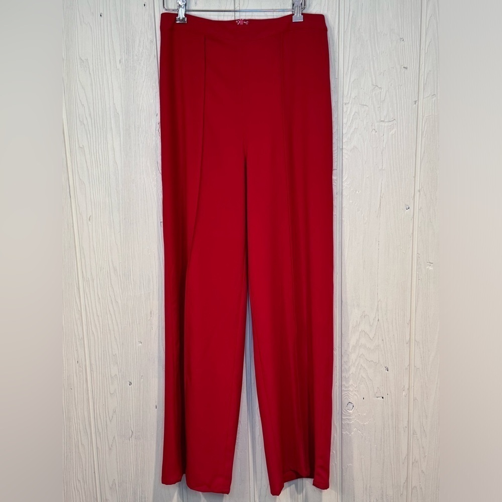 Lulus High Waisted Wide Leg Red Pants, Size M - Picture 1 of 10